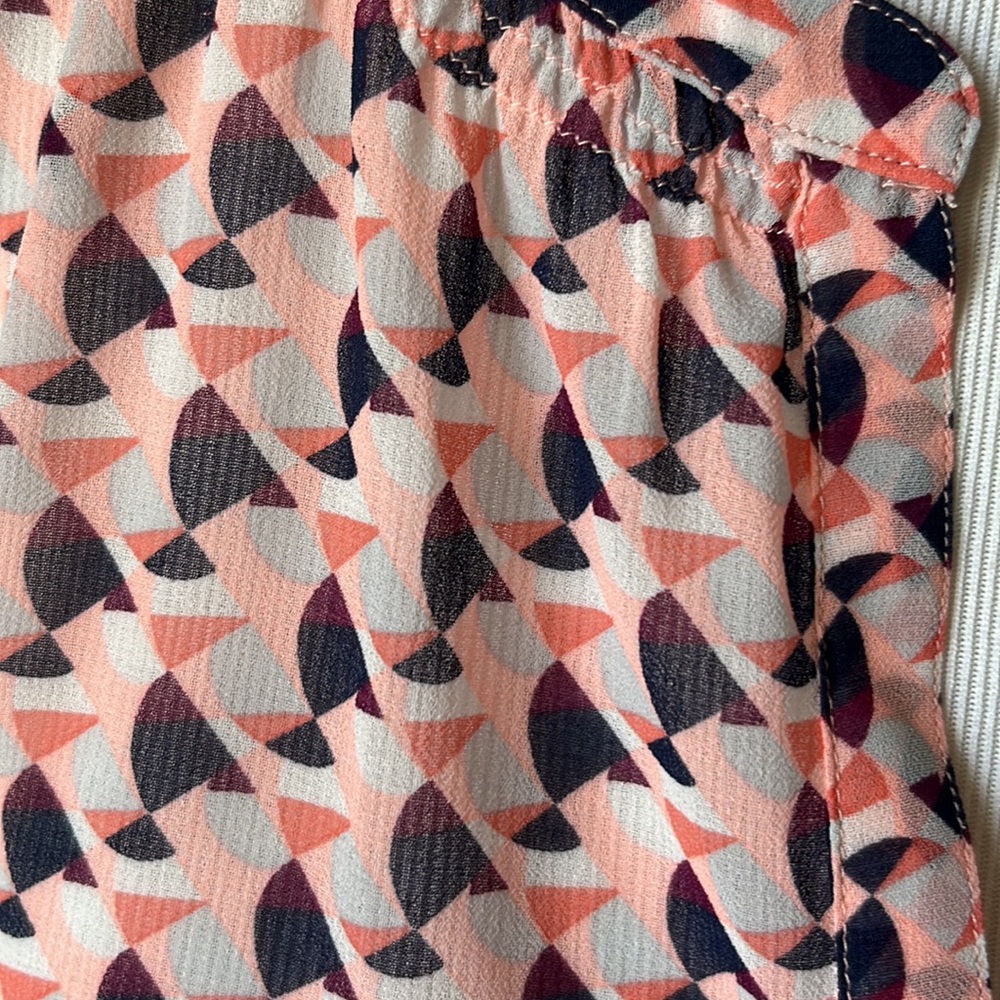 Caslon Sheer Pink Patterned Blouse - image 2